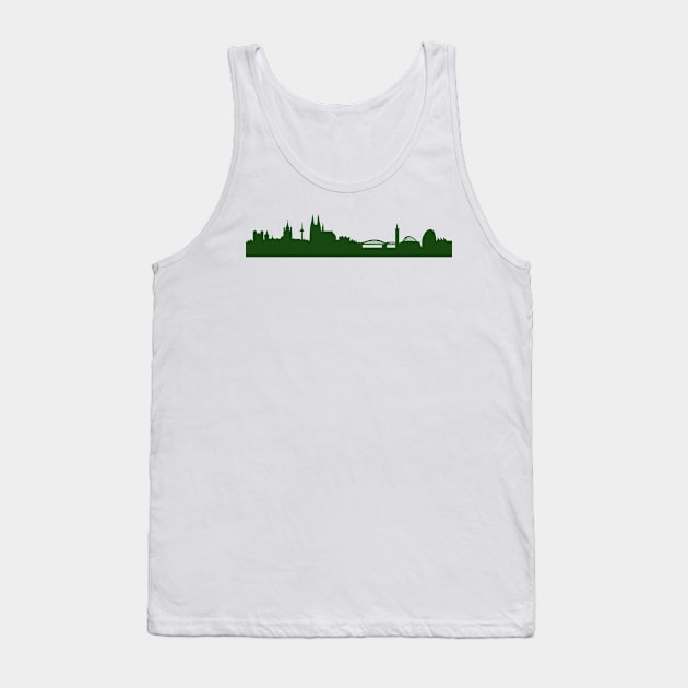 COLOGNE Skyline in forest green Tank Top by 44spaces